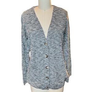 Madewell Gray Cozy Oversized Boyfriend Cardigan